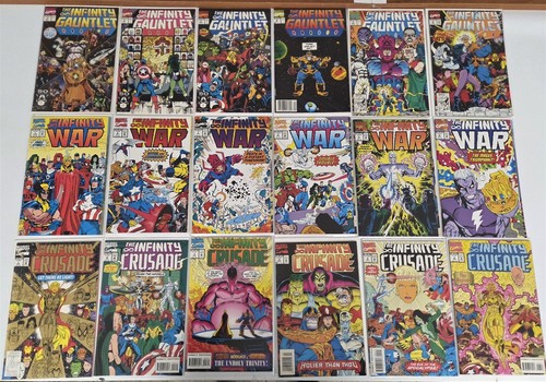 INFINITY GAUNTLET + WAR + CRUSADE #1 2 3 4 5 6 FULL RUNS LOT Thanos HI GRADE 9.8