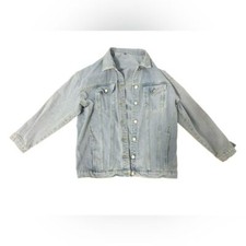 Trendy light blue Jean Shacket