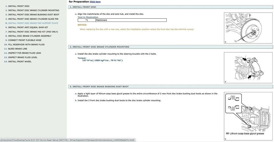 Toyota IQ (2008-2015) manuale officina per Windows con Internet Explorer - Immagine 4 di 4