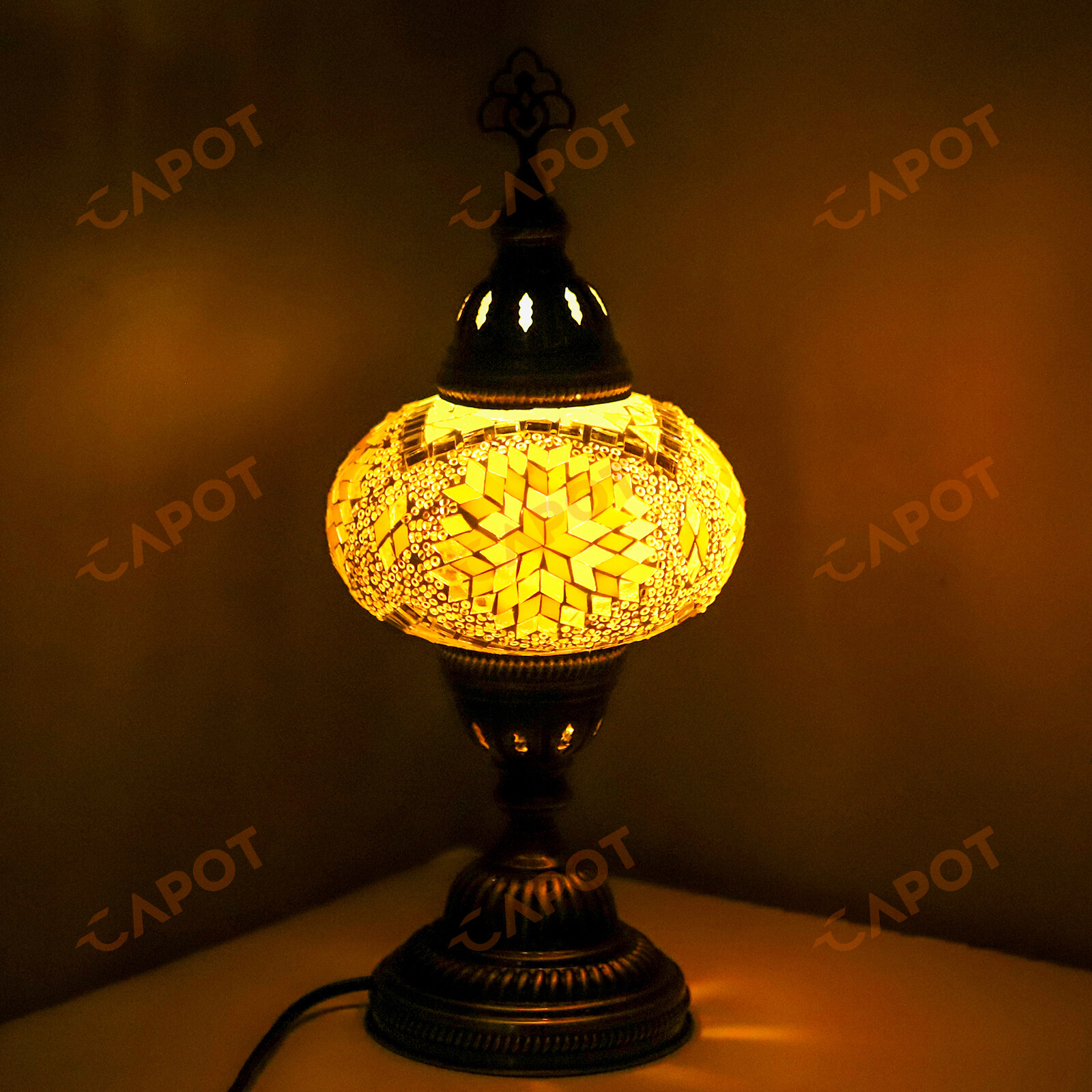 Lampe de Table turque Style Tiffany verre coloré marocain mosaïque ampoule