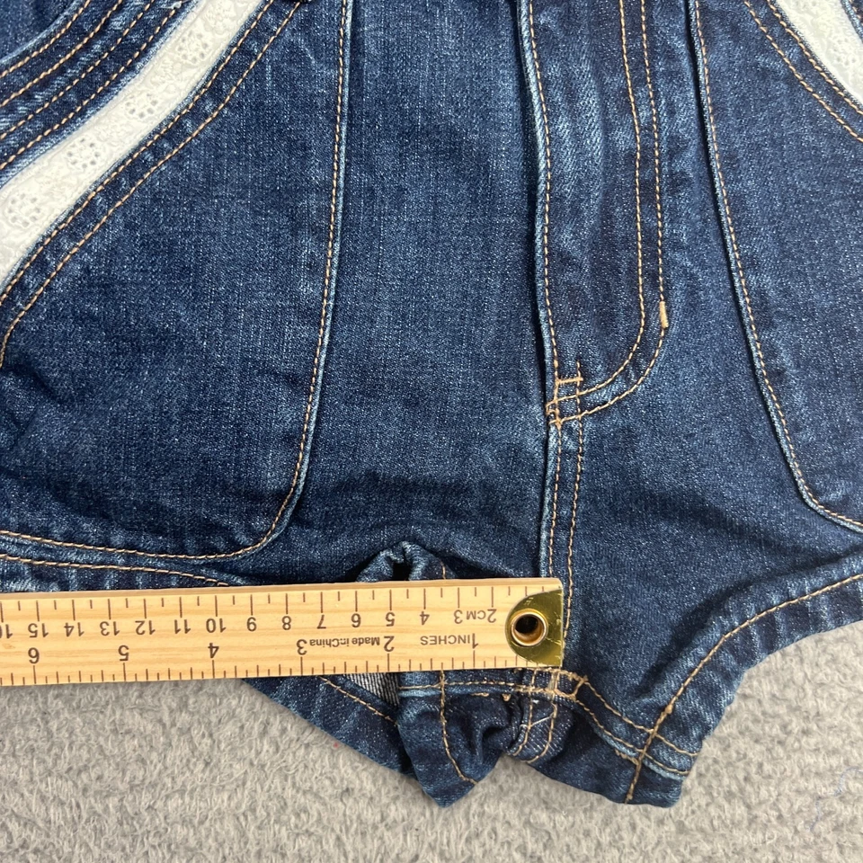 Pantalones Cortos Free People Mujer 25 Sweet Surrender Denim Azul Informal Floral Foto 2 de 4