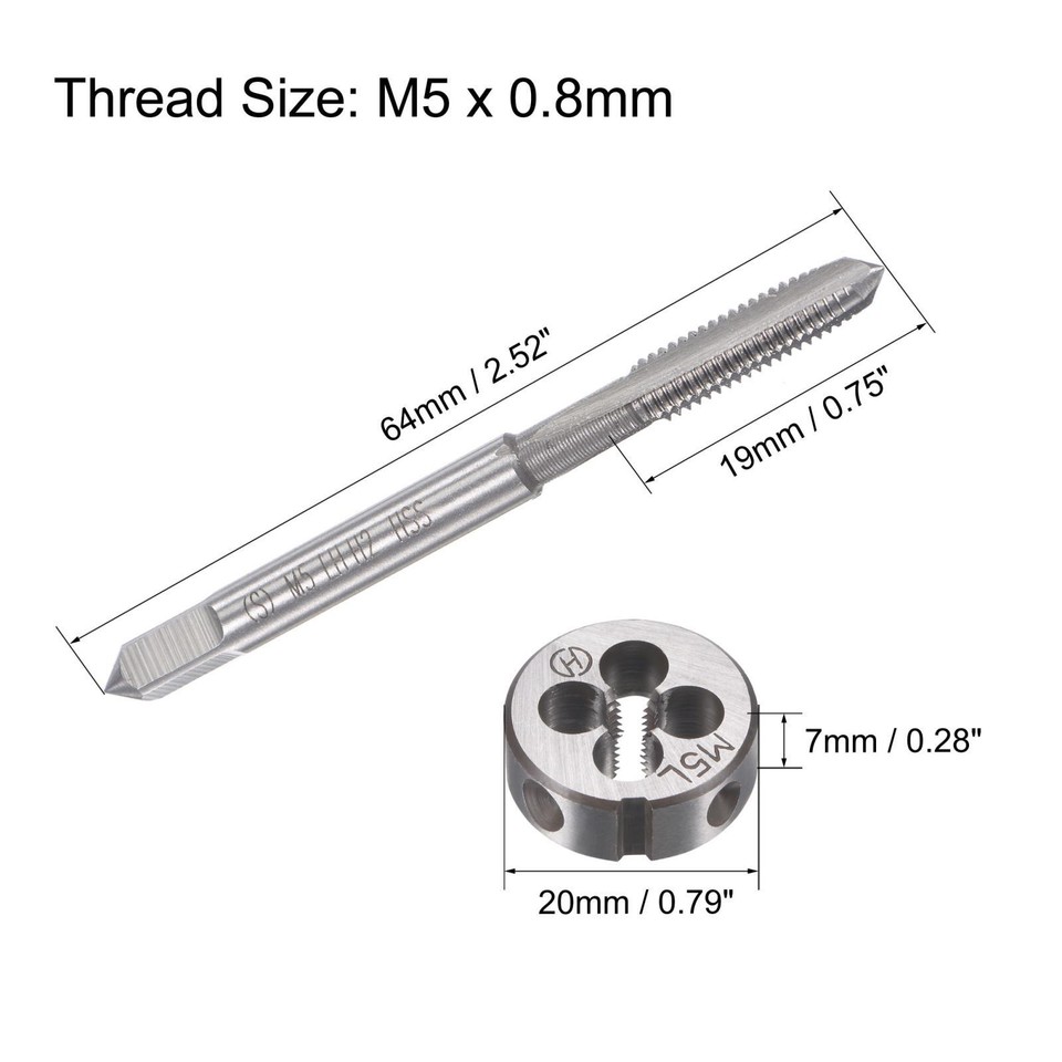 M5 X 0,8 Mm Metrische Tapset – Wolfraamstaal, Voor- En Nabewerkingstap, Rechtsdraaiend