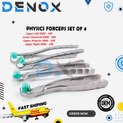 Dental Extraction Physics Forceps Standard Series Set of 4 Pcs 40 Free Bumper CE