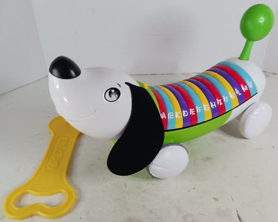 Leap Frog Alphabet Puppy Toddler Toy Green Pull Along Fun Learn ABC