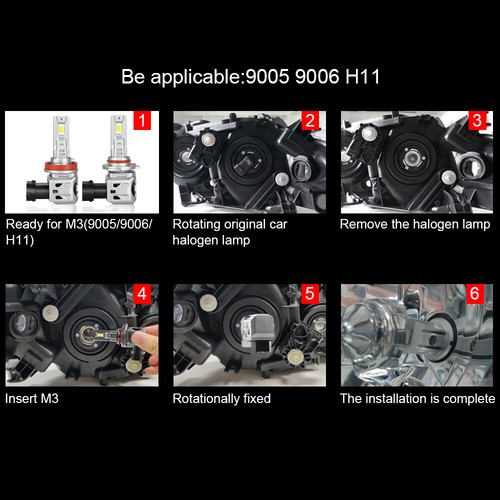 For Nissan Sentra 2013-2019 Combo 6000K 4X LED Headlights Bulb High Low Beam M7Y - Imagen 11 de 14