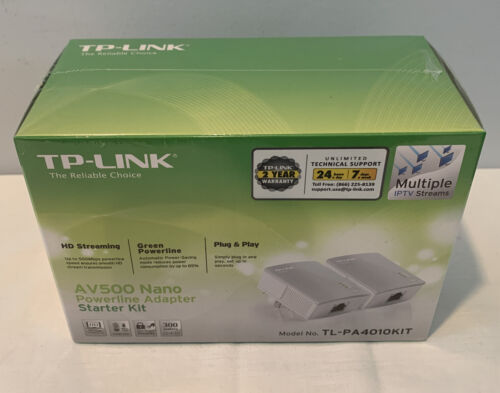 Neu in Verpackung TP-Link AV500 Nano Powerline Adapter Starter Kit Modell Nr. TL-PA4010KIT - Bild 2 von 9