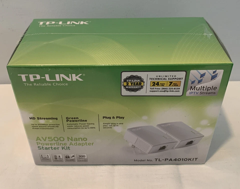 NIP TP-Link AV500 Nano Powerline Adapter Starter Kit Model No. TL-PA4010KIT - Image 2 of 4