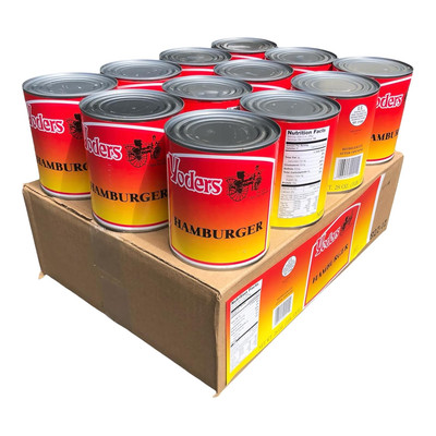 Canned Hamburger Ground Beef Case 12 Cans