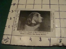 original WHEELER & WILSON new Sewing Machines trade card w DOG - Boston 