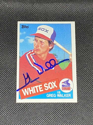 Greg Walker Chicago White Sox Signed Auto 1985 Topps #623 ~ COA - 第 1/3 張圖片