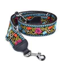 CLOUDMUSIC Banjo Strap Guitar Strap For Handbag Purse Jacquard Woven With Lea...
