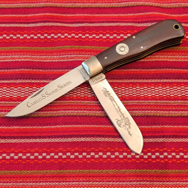 Camillus Safari Series CSS-1 Jumbo Trapper Cape Buffalo 375 H&H FoldingKnife NY
