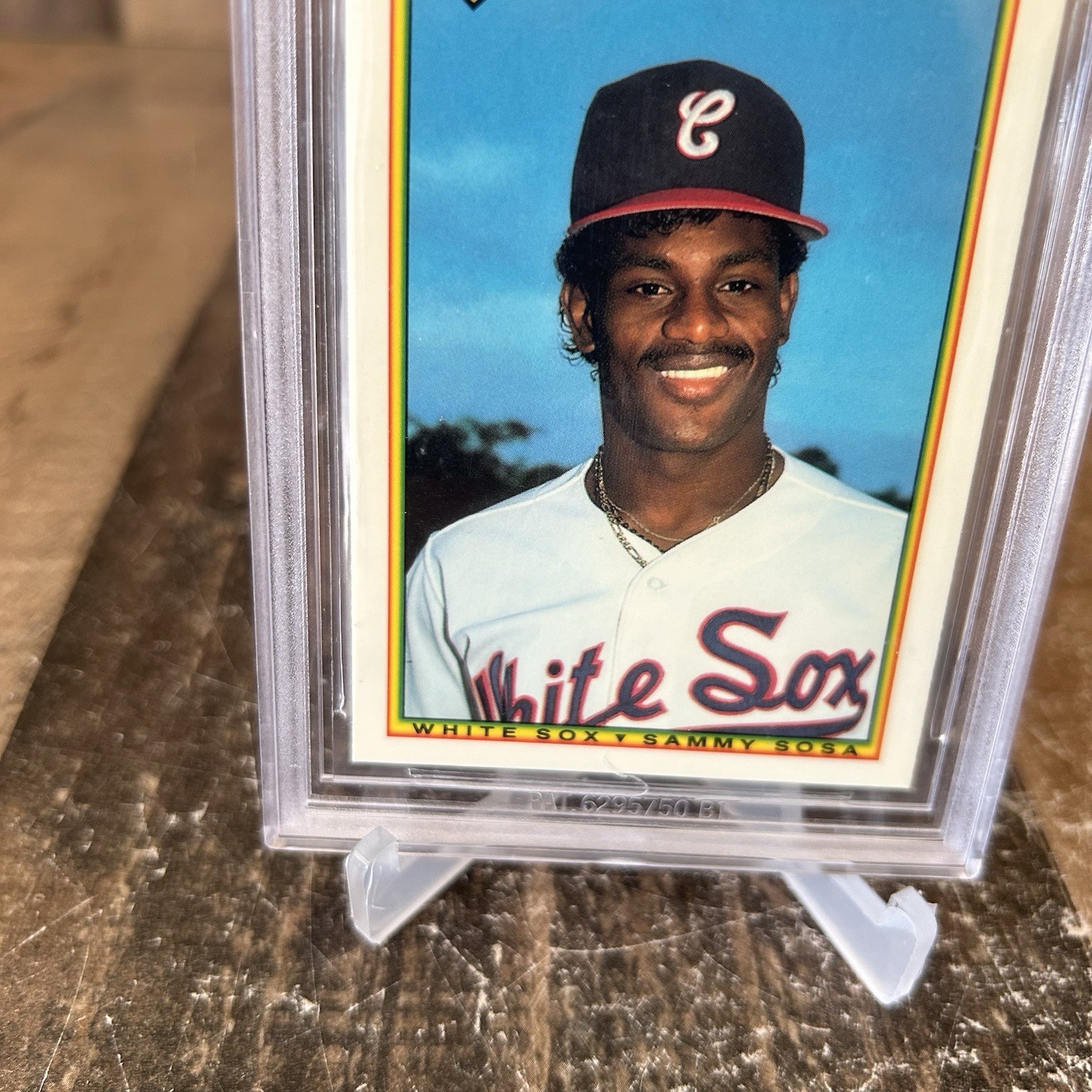 1990 Bowman Tiffany Sammy Sosa #312 Rookie RC White Sox BGS 9 view 6