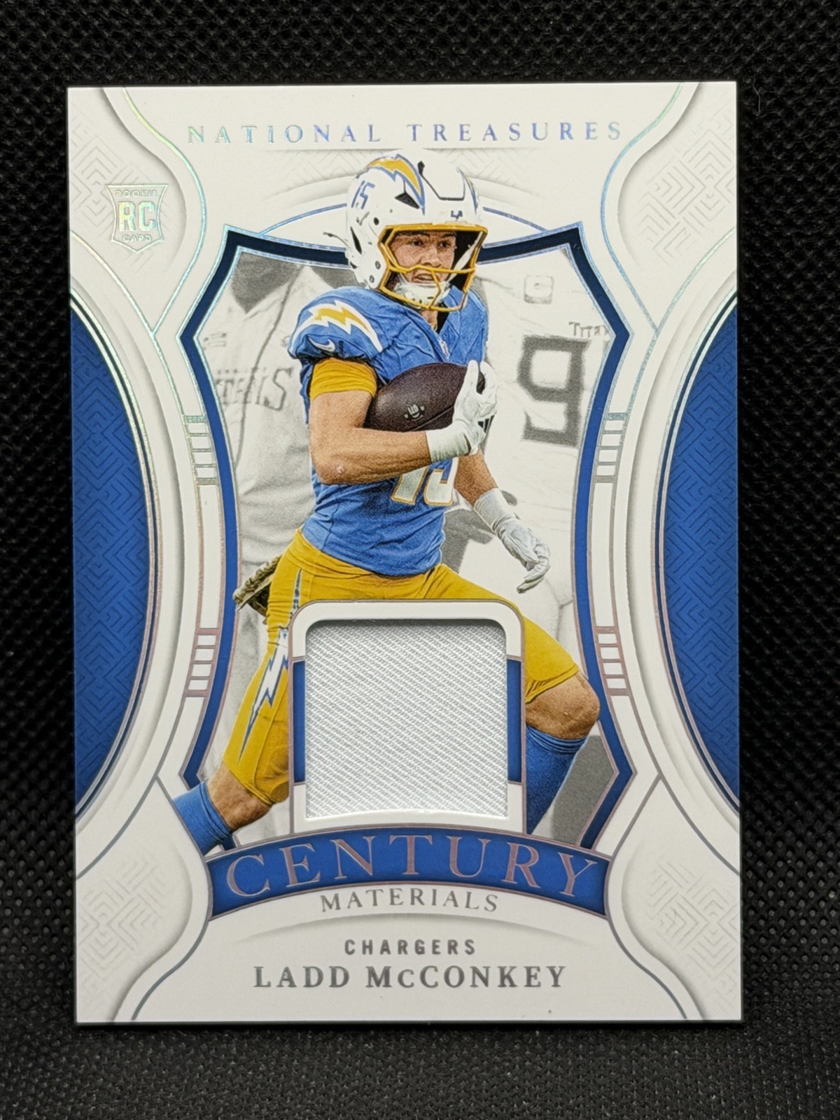 Ladd McConkey Panini National Treasures Century Materials #LMY Holo Silver