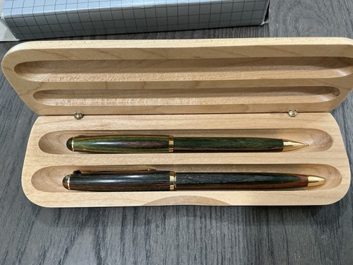 Vintage IMARK Pen/pencil Set -multi Color Wood- In Wood Box - 第 1/6 張圖片