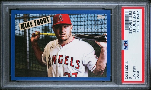 2024 Topps Mike Trout TBT-Bronze #155 /10 PSA 8