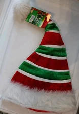 " RARE " Striped Christmas Elf Hat New Forum Novelties 2015