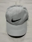 Nike Hat Cap Fitted Mens One Size Gray Performance Perforated Golf Swoosh Logo