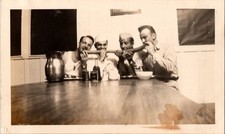 Vtg Military Soldiers Sailors Mess Hall Fun Photo WWII Wheeler Field Hawaii