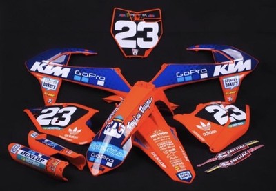 GRAPHICS AND PLASTIC KIT KTM 2016-2018 125-450 SX SX-F XC XC-F TLD KTM RACE TEAM
