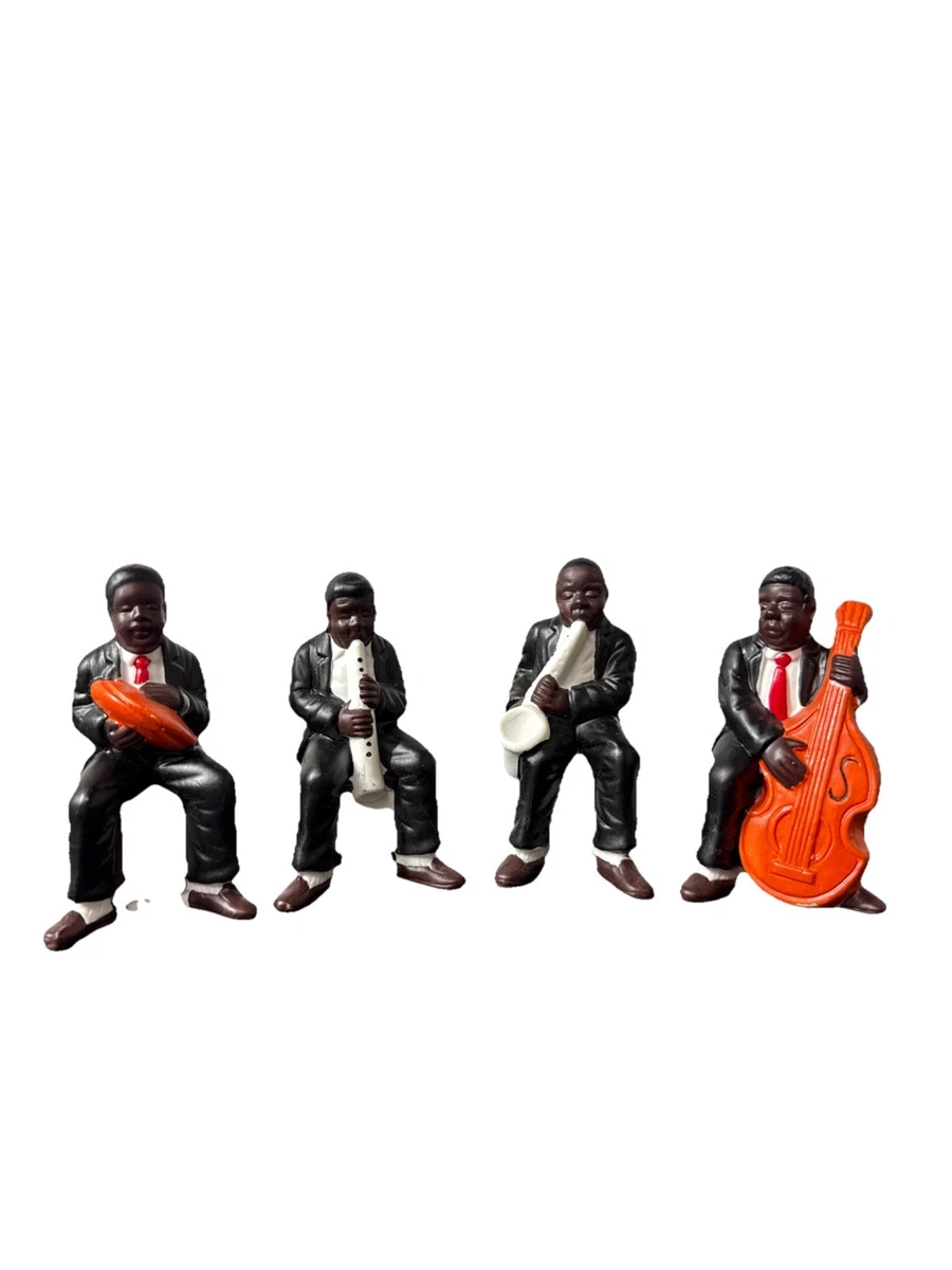 Figurines Jazz En Plâtre - Bon état Général - Occasion (marques D'usure)