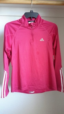 Adidas Response Women M Pink Quarter-Zip Pullover Lightweight Clima365 Pre-owned