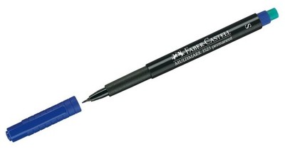 FABER-CASTELL Permanent Marker MULTIMARK S blau