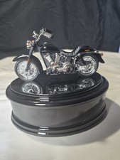 SMALL MOTORCYCLE HUMAN CREMATION URN BLACK CHROME 7 1/2 W X 5 1/4 H X 7 3/4 D