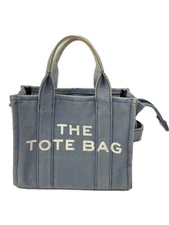 MARC JACOBS Tote Bag Canvas BLU Print