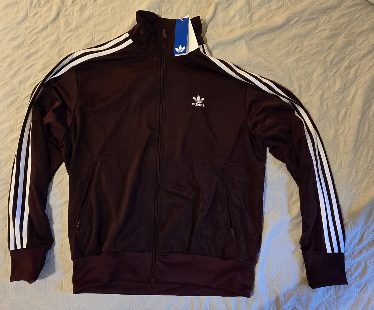 adidas Firebird Track Jacket Size L Mens Maroon Adicolor Originals 