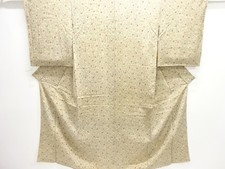 7666439: JAPANESE KIMONO / ANTIQUE KIMONO / SILK / KINSHA / ABSTRACT PATTERN