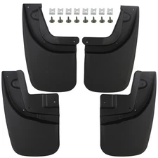 4-Piece Mud Flaps for Toyota Tacoma 2005-2015 with Fender Flares Textured Black
