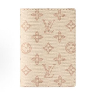 LOUIS VUITTON Monogram 130 Leather Passport Bag Extra Large Women's Beige