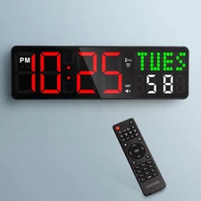 Gym Clock Timer, Workout Clock with Seconds | 5 Display Modes, 4 Alarms | Remote