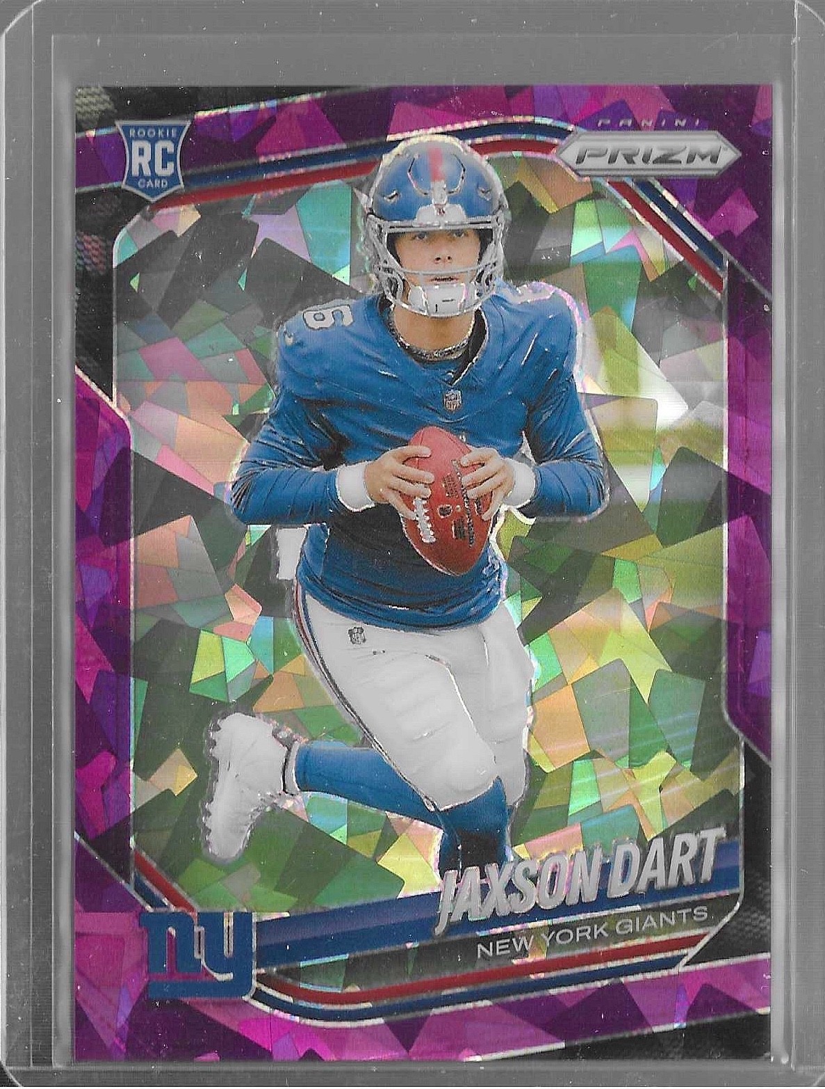 2025 Panini Prizm Jaxson Dart Rookie Purple Ice /225 #332 Giants!
