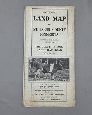 1914 DULUTH & IRON RANGE RAILROAD Cattle Farm LAND MAP St Louis County MINNESOTA