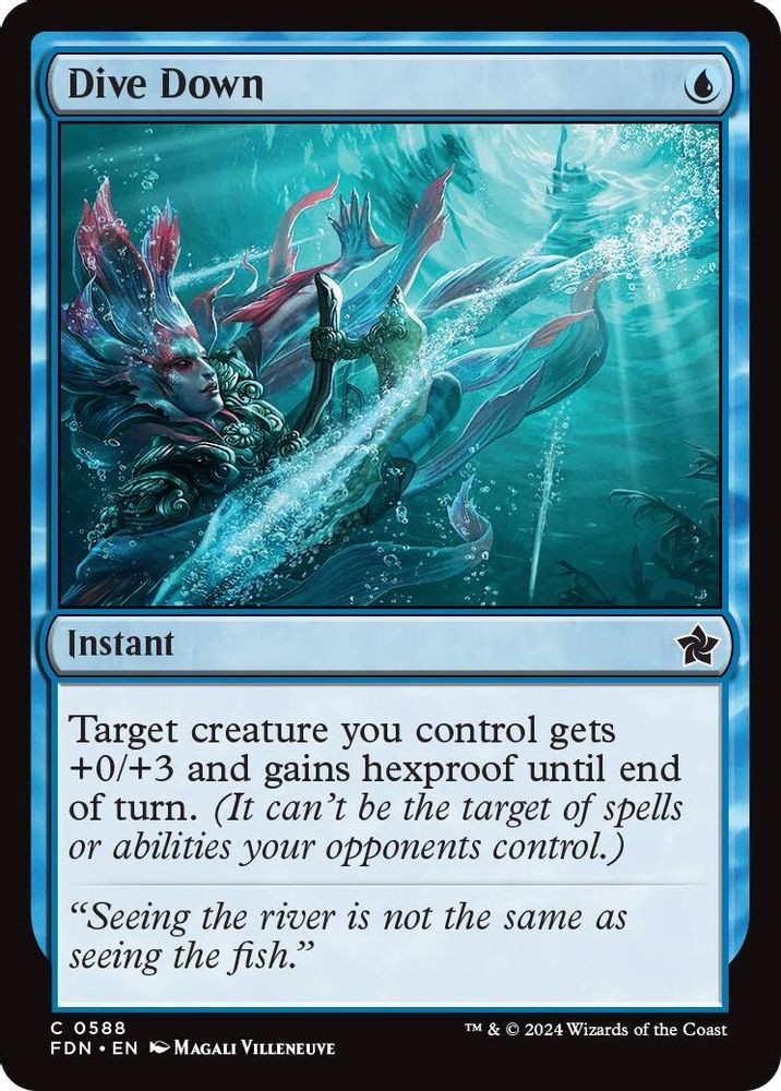 2024 Magic: The Gathering: Foundations - Dive Down (#588, C, Near Mint)