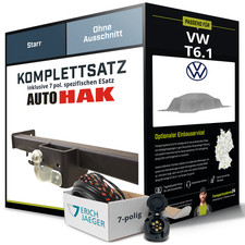 Für VW T6.1 Pritsche, Fahrgestell Anhängerkupplung starr +eSatz 7pol 19- NEU AHK