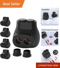 2 Port Insulated Multi Tap Connector for 4-14 AWG - 5 Pack Aluminum to Copper