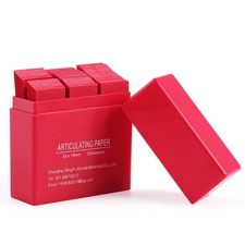 Annhua 300 Sheets Dental Articulating Paper, Plastic Dispenser Red 100