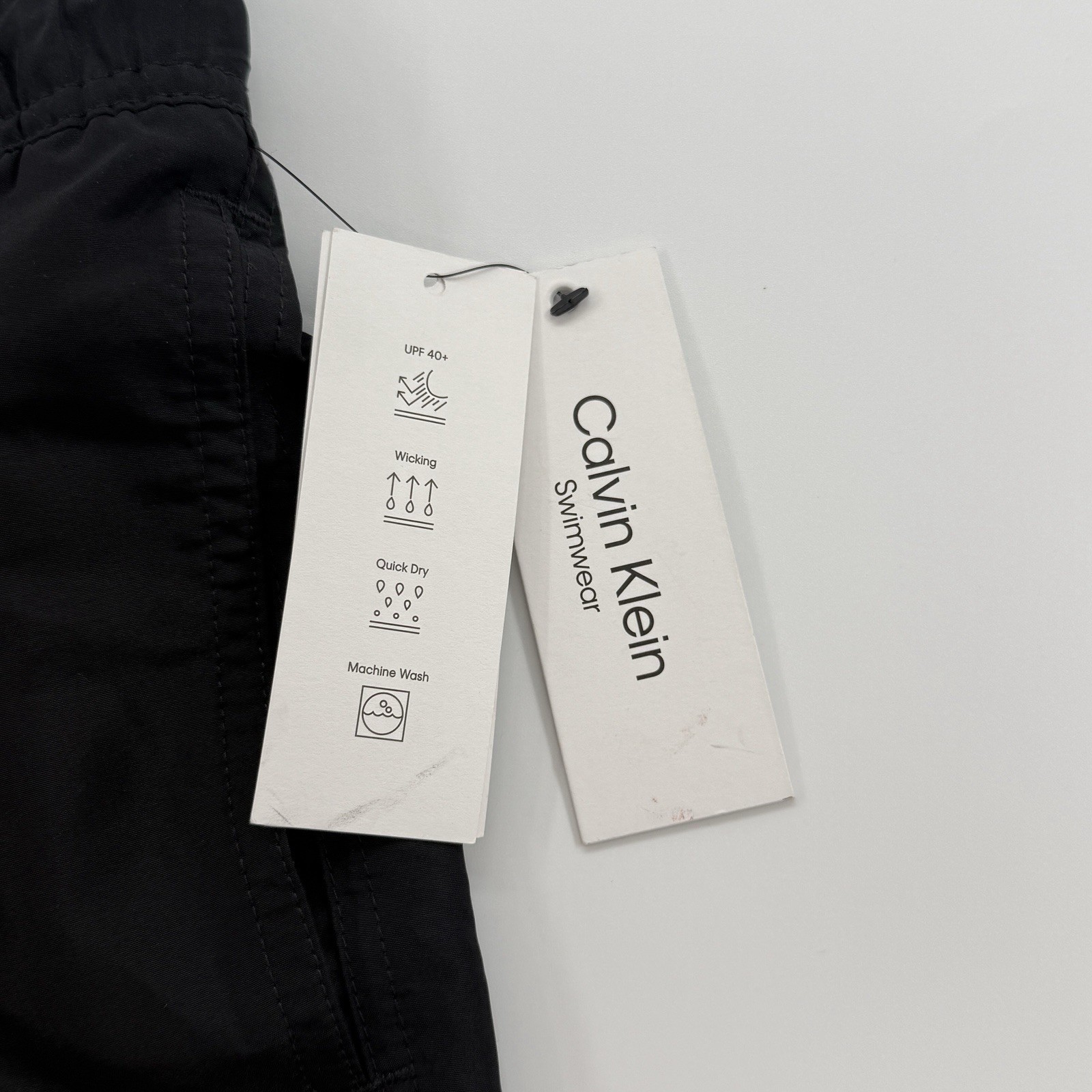 Calvin Klein Men's XXL Black Swim Trunks with Big Logo & Pockets image 5