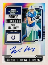 WILL MALLORY 2023 CONTENDERS OPTIC ROOKIE TICKET SILVER PRIZM RC AUTO