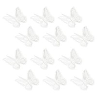 12 StüCk Schmetterlings-Spitzen-Applikationen, 60Mm AufnäHer, Weiß