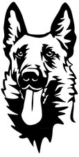 Adesivo MALINOIS - adesivo auto - sticker - testa di Malinois #88
