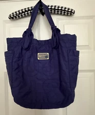 MARC BY MARC JACOBS PRETTY Nylon Tote Purple/Royal Blue PURSE