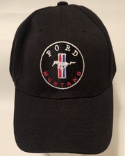 MUSTANG FORD Hat Black With Pony Logo Red White  Blue Adjustable Cobra GT