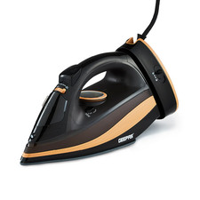 Geepas 2 in 1 Black Gold Powerful Cordless Steam Iron Handheld Vertical Garment