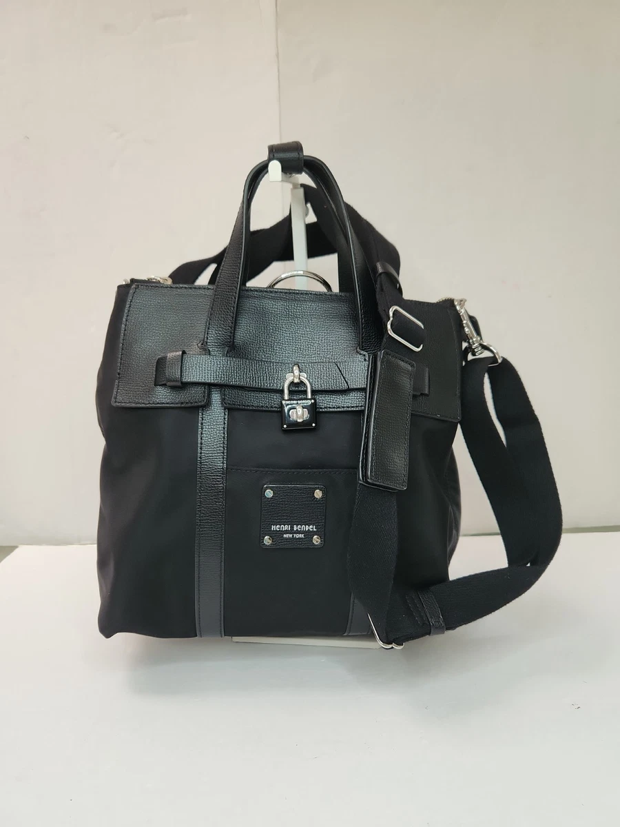 henri bendel jetsetter mini convertible nylon backpack admiral silver Black Henri Bendel Jetsetter Convertible Black