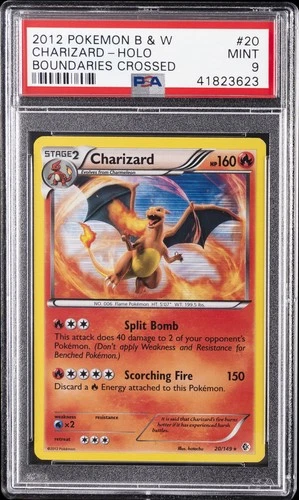2012 POKEMON B&W BOUNDARIES CROSSED #20 CHARIZARD-HOLO PSA 9