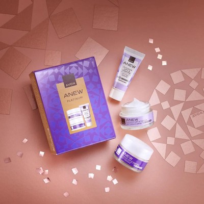 Avon Anew Platinum 3-Piece Anti-Aging Starter Kit with Protinol   Travel Size